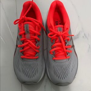 Asics Gray with Bright Orange Sneakers